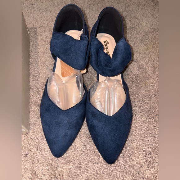 Elegant Navy Blue Women's Heels - Picture 2 of 5